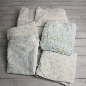 Amy Coe Vintage Crib Bedding Lot Limited Edition Blankets Comforter Chenille